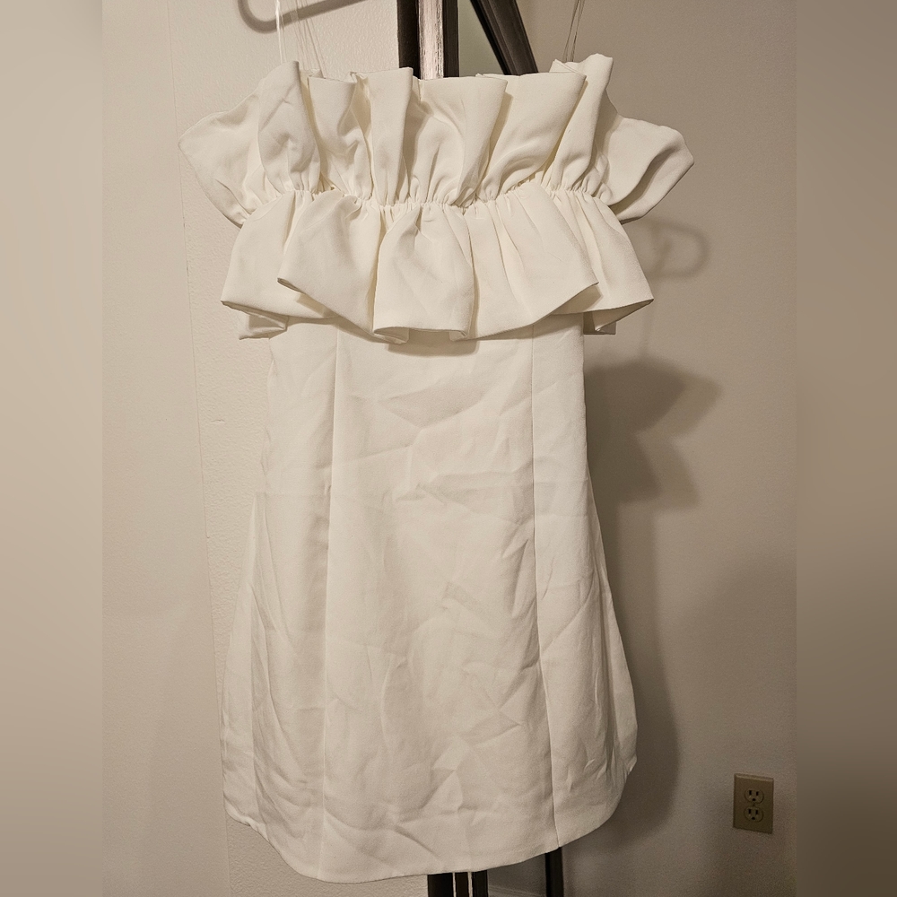 Strapless White Mini Dress